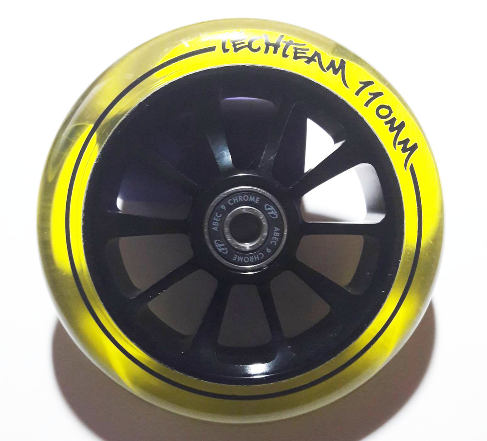 Комплект колес Tech Team 110мм, Winner yellow transp.