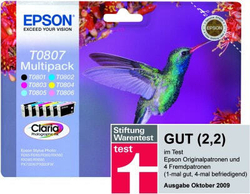 Epson Multipack 6-colours T0807 Claria Photographic Ink C13T08074010