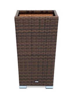 "Капучино" кашпо для цветов плетеное из искусственного ротанга, цвет коричневый