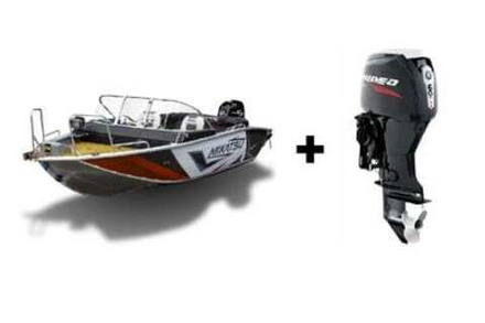 Комплект Алюминиевая лодка (катер) Mikatsu (Микатсу) 470 (Z43) Sport + мотор Hidea HDEF60FUEL-T EFI
