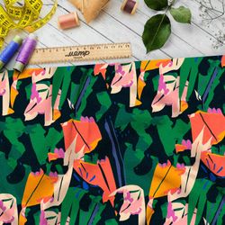 Ткань ниагара «дикие джунгли» клод моне