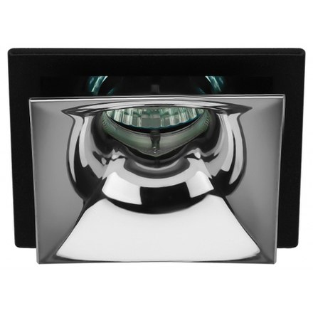 Встраиваемый светильник декоративный ЭРА KL102 BK/CH MR16 GU5.3 черный хром