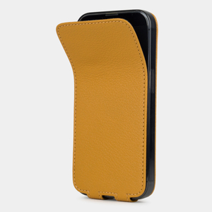 Чехол для iPhone 14 Pro из кожи козы, цвета охры