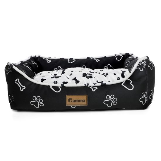 Gamma Лежанка прямоугольная "Лапки",черная, 520*450*170мм