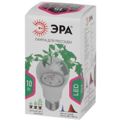 Фитолампа для растений светодиодная ЭРА FITO-10W-RB-E27-K красно-синего спектра 10 Вт Е27