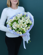 Букет белая альстромерия 9шт(00172)