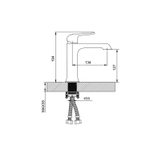 Смеситель для раковины 35к G1050-8 GAPPO литой, п/гайку, ХРОМ