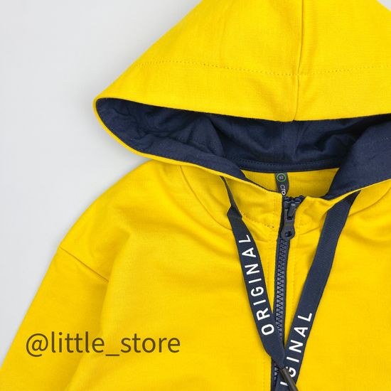 Толстовка из футера на молнии "Морской бриз" горчица