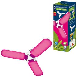 LED-P65-24W-SPSB-E27-FR-P3 PLP32WH Лампа светодиодная для растений. Форма P лепестковая. матовая. Спектр для рассады и цветения. Картон. ТМ Uniel