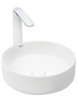 Раковина накладная (матовая белая) WeltWasser WW  ELBACH 3134 MW 355х355х120