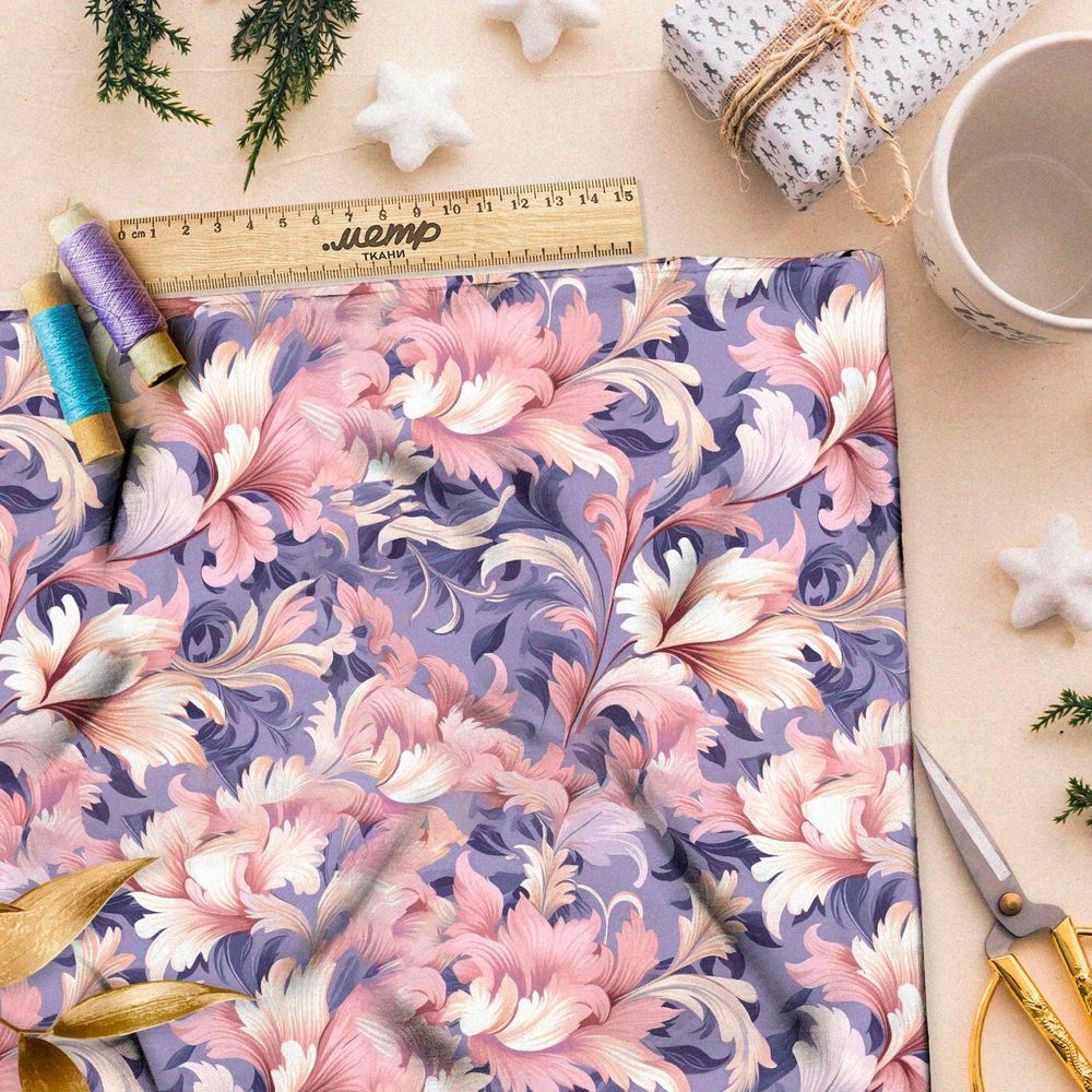 Ткань Барби пастельная иллюстрация