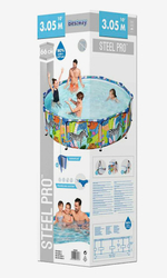 Бассейн Steel Pro 305х66см Панда, 4062л