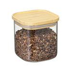 Банка для хранения квадратная glass bamboo, 800 мл