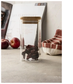 Банка для хранения дерев. крышка 350мл, h=12см, квадратная в п.у.