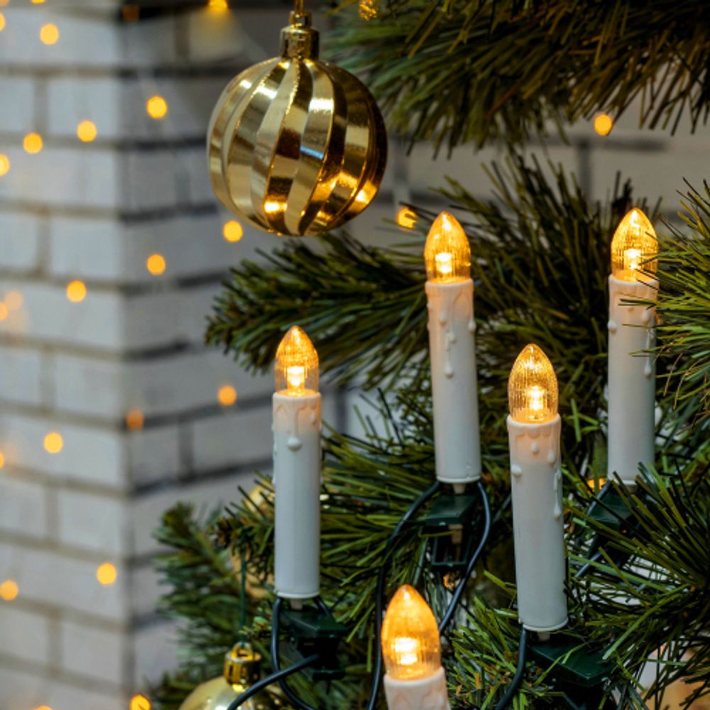 Светодиодная новогодняя гирлянда ЭРА ЕGNIG - CAN нить Свечи 3,8 м теплый белый динамичный 20 LED