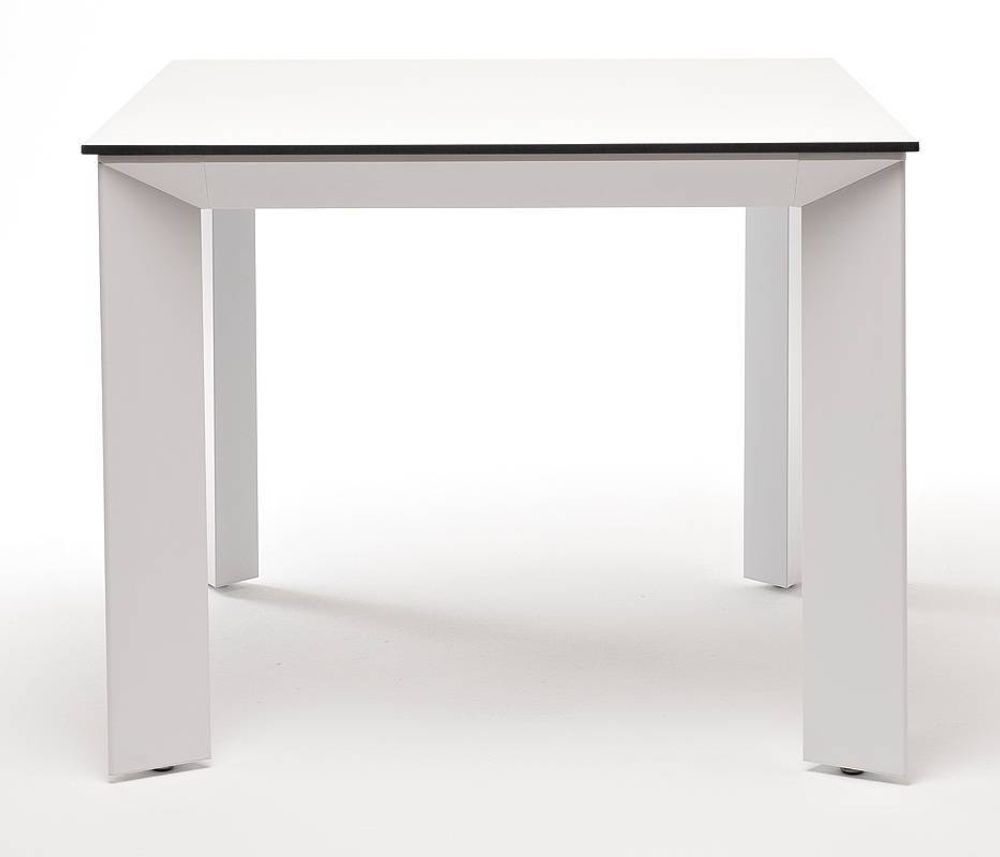 "Венето" обеденный стол из HPL 90х90см, цвет молочный, каркас белый