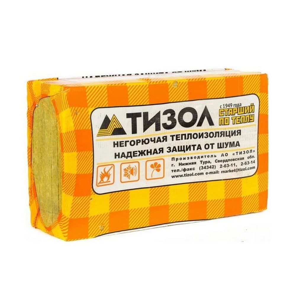 Утеплитель Тизол Фасад 100 кг/м³ (1000x600x50 мм) 6 шт