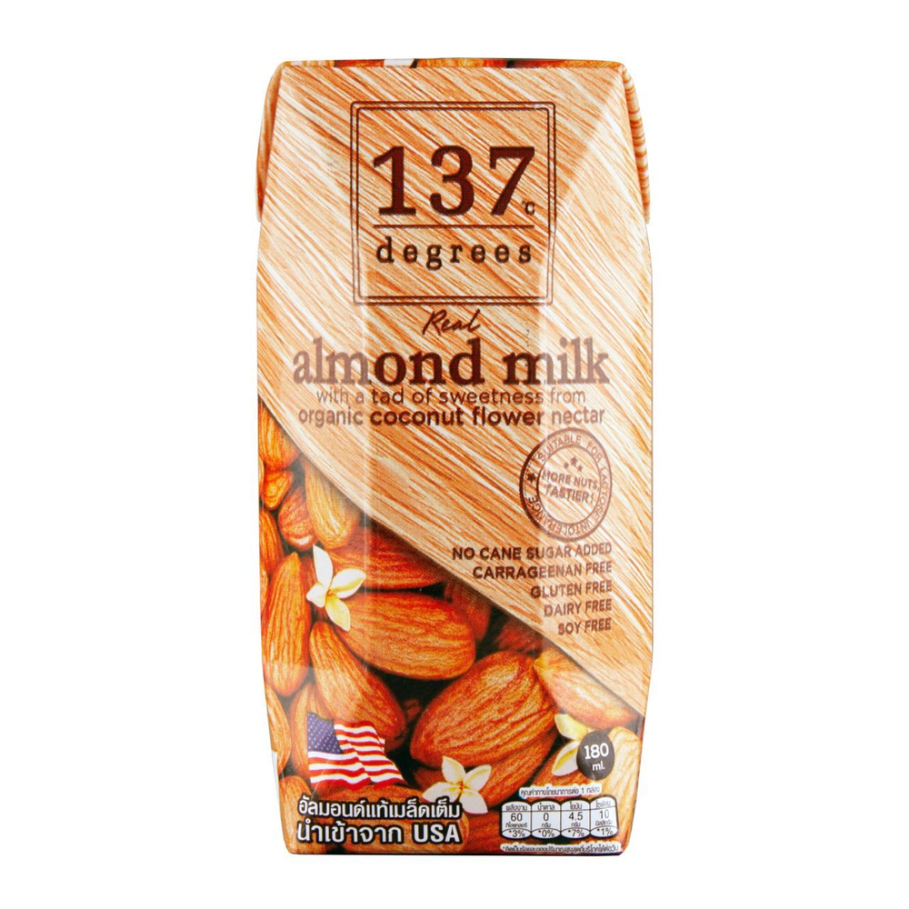 Миндальный напиток 137 Degrees с нектаром кокосовых соцветий, 36 шт по 180 мл