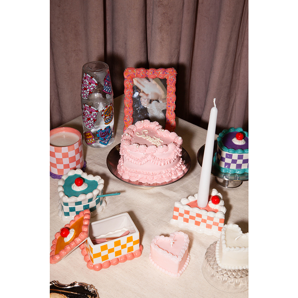 Свеча cake, 4,8 см, розовая