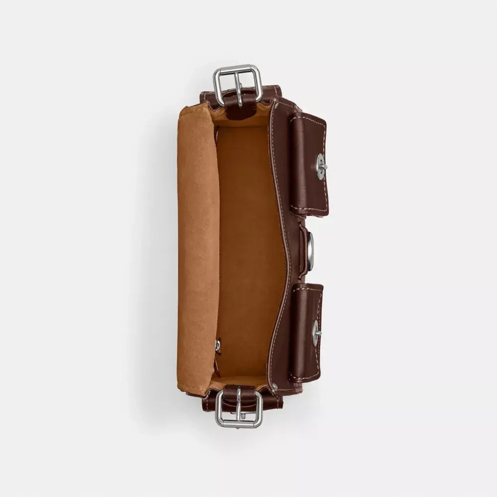 COACH МЯГКАЯ СУМКА CARGO TABBY, ТЕМНО-КОРИЧНЕВЫЙ