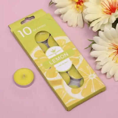 Свечи чайные в наборе 10шт «Лимонный щербет»