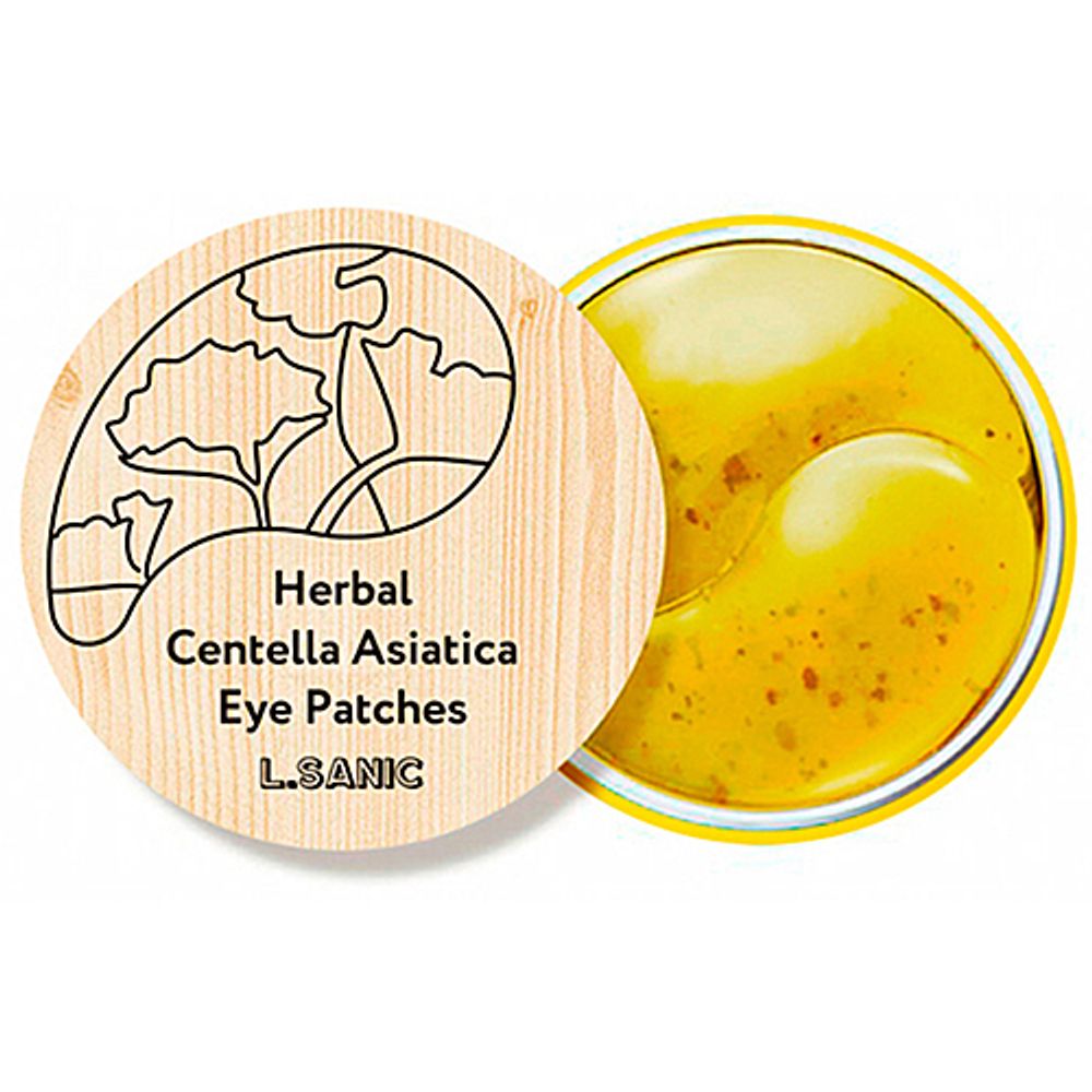 L&#39;Sanic Патчи гидрогелевые с экстрактом центеллы - Centella asiatica hydrogel eye patches, 60шт