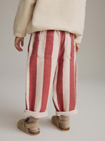 Брюки для девочки Next E31-339, Красный, Молочный