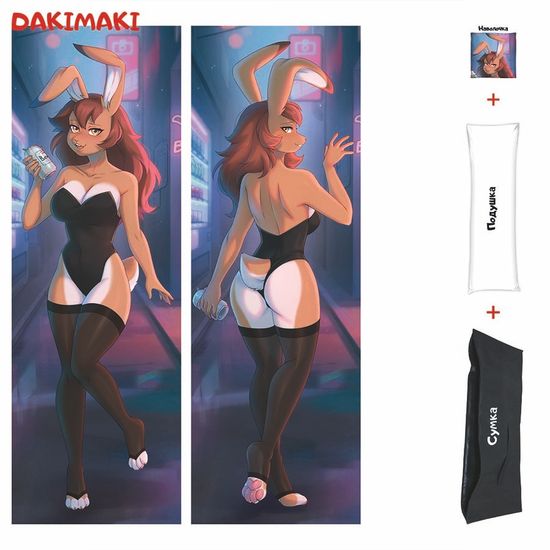 Дакимакура фурри Зайчик девочка арт. 1238