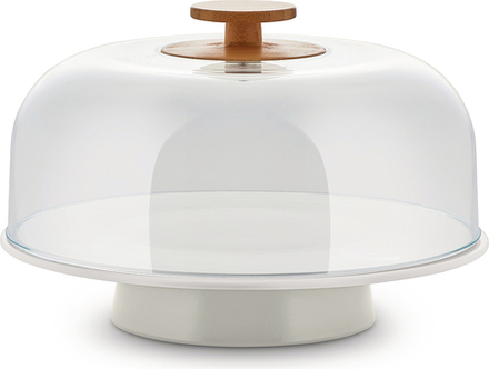 Тортница сервировочная Alessi Mattina, круглая, дерево, 31 см, серая