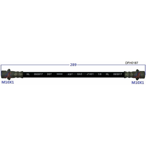 Шланг тормозной Double Force DFH0187