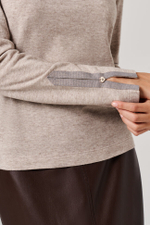 23085 Лонгслив женский (серый меланж)