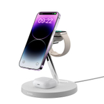 Зарядная станция MagSafe SwitchEasy MagPower для iPhone, Apple Watch и AirPods (WS41) Беспроводная зарядка: Qi 15 Вт, Qi 5 Вт, магнитное крепление для зарядки Apple Watch (Qi 2 Вт). Проводная зарядка: нет