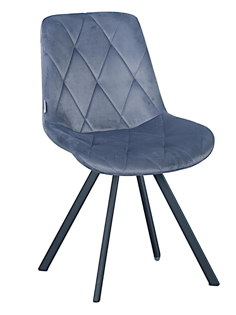 Стул LA ALTA GUSTAF 360 велюр серый, каркас черный