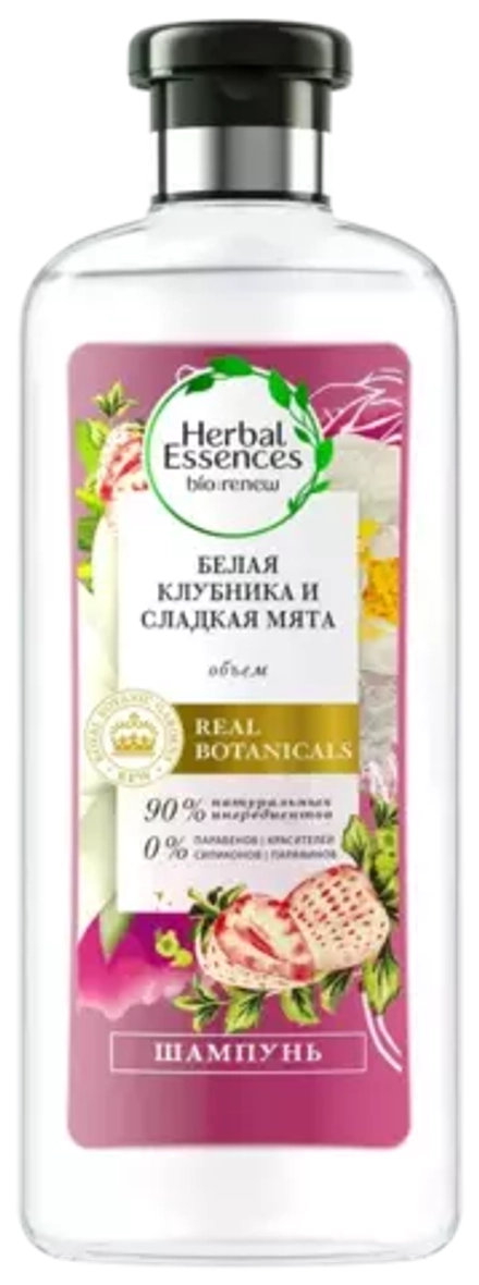 Шампунь Herbal Essences, Белая клубника и Сладкая мята, для всех типов волос, 400 мл