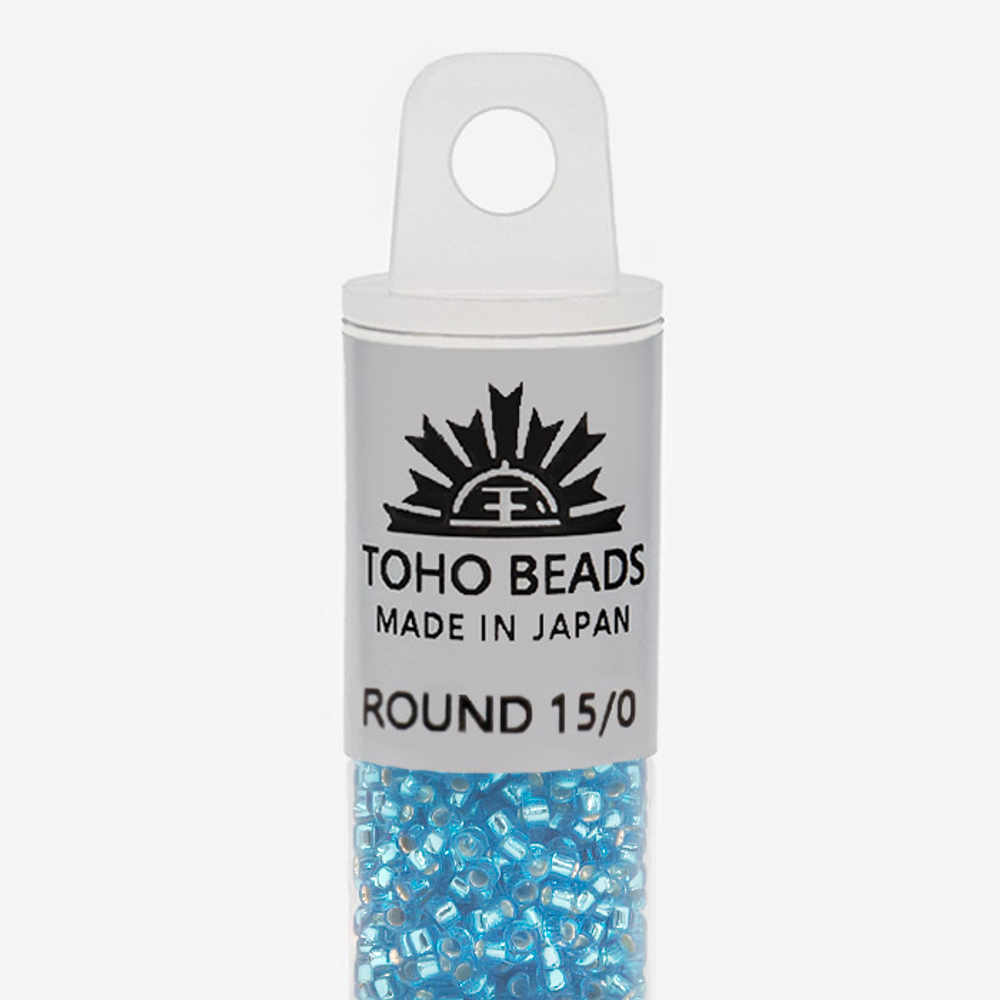 Японский бисер TOHO Round 15/0 (№23B), с внутренним серебрением, прозрачный