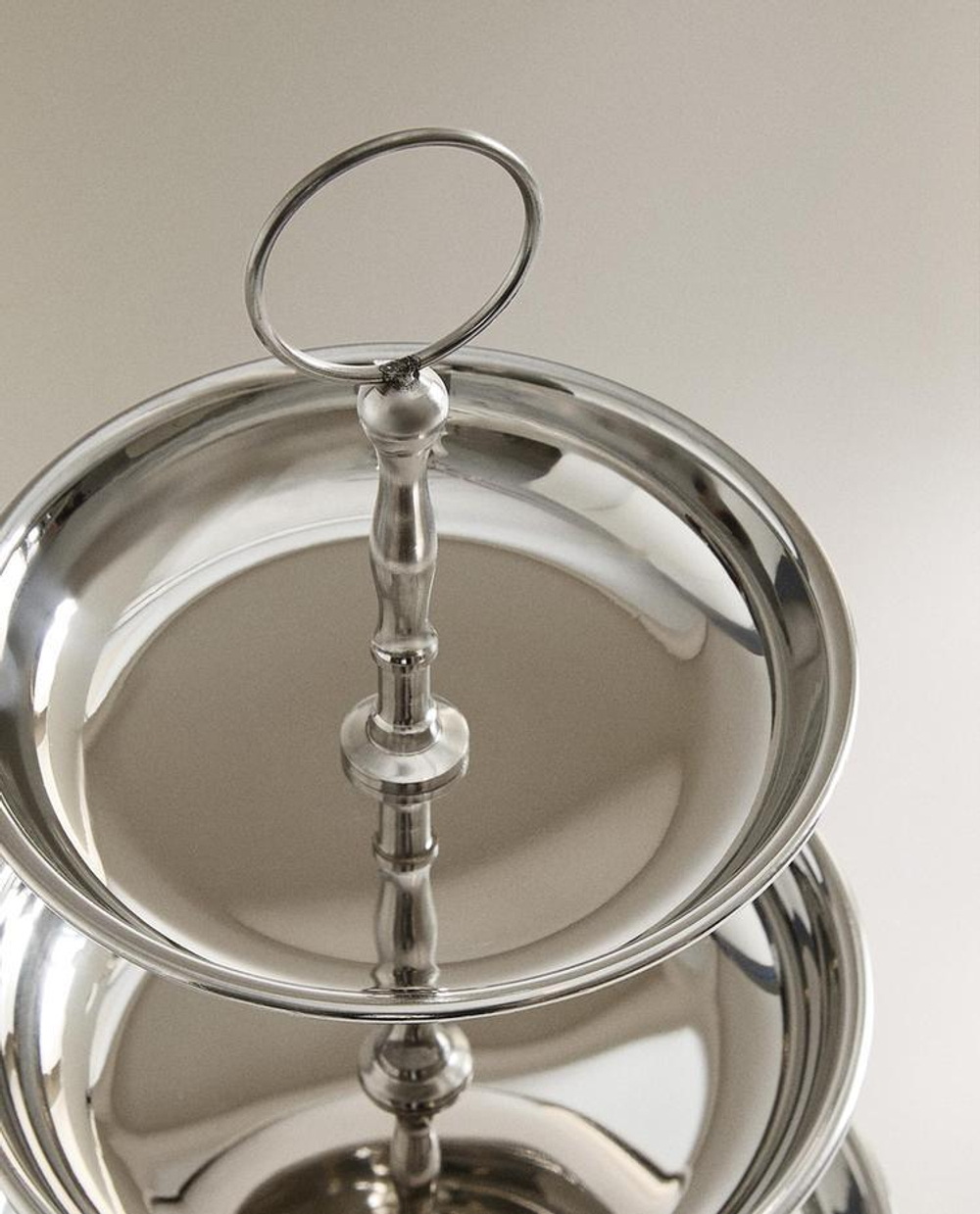 ZARA HOME СТАЛЬНОЕ СЕРВИРОВОЧНОЕ БЛЮДО, СЕРЫЙ