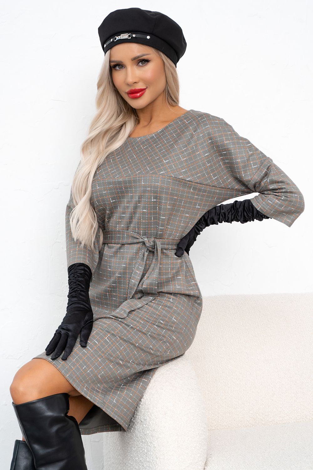 Платье Вики (оливковый) Р11-1226/2 Nikol