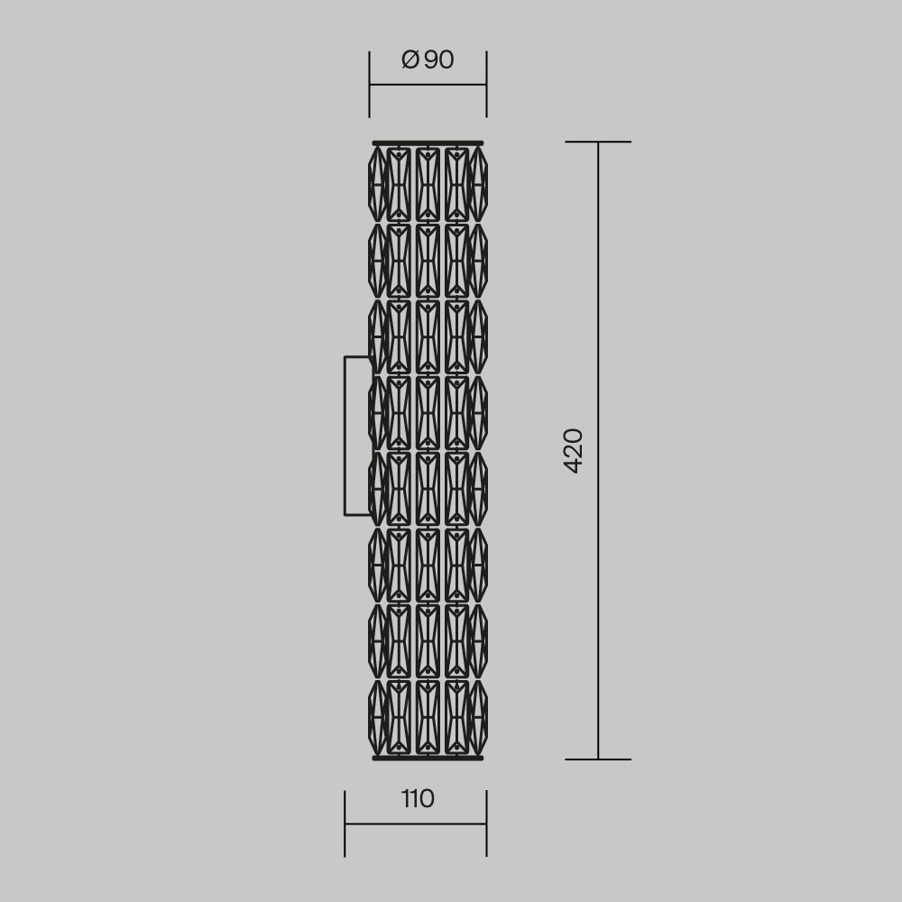 Настенный светильник (бра) Maytoni DIA008WL-02CH