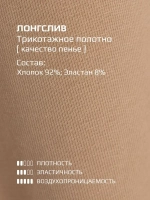 Лонгслив трикотажный классический хлопок