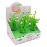 Ручка шариковая, масляная, Basir, синие чернила, серия "Персик", гибкая с фигуркой, 36 шт