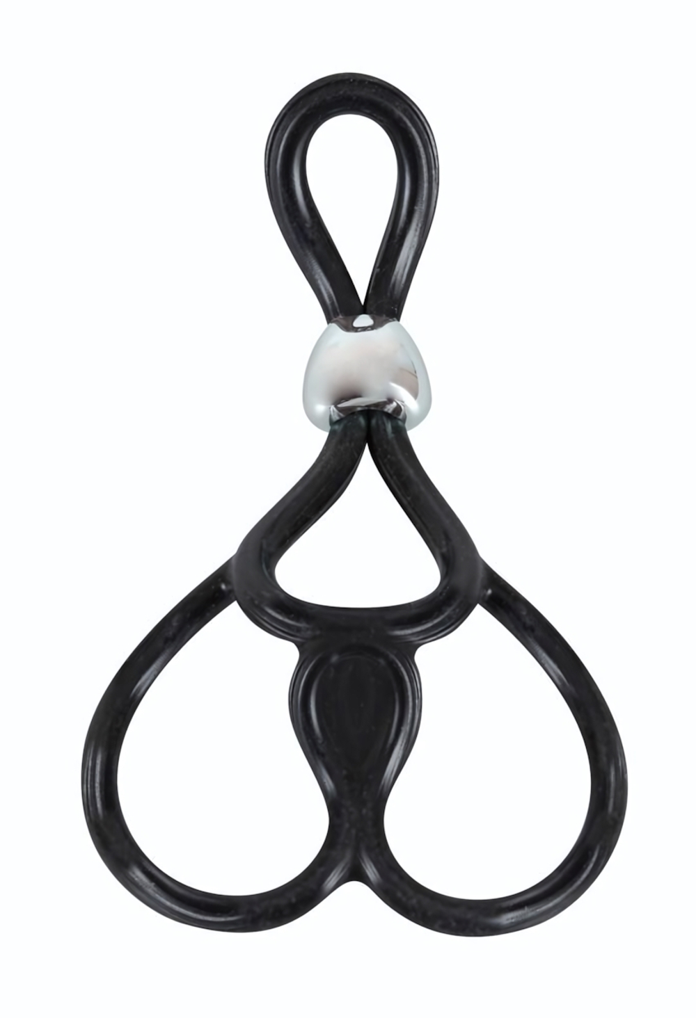 Лассо с подхватом мошонки Triple Ball-und Cockring (Цвет: черный)
