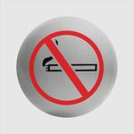 Табличка "Не курить" нерж. сталь NOFER 16730.2.S матовый