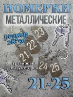 Номерки на ключи металлические 21-25