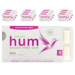 Stevita Naturals, Hum®, жевательная резинка без сахара, с фруктовым вкусом, 12 пакетиков по 12 шт.