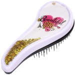 Расческа массажная компактная «АМОР», блестки, микс 4 дизайна, 18*7,5см (PVC коробка)