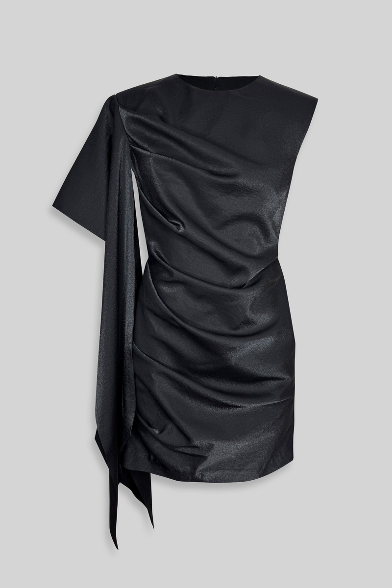 Платье со складками короткое