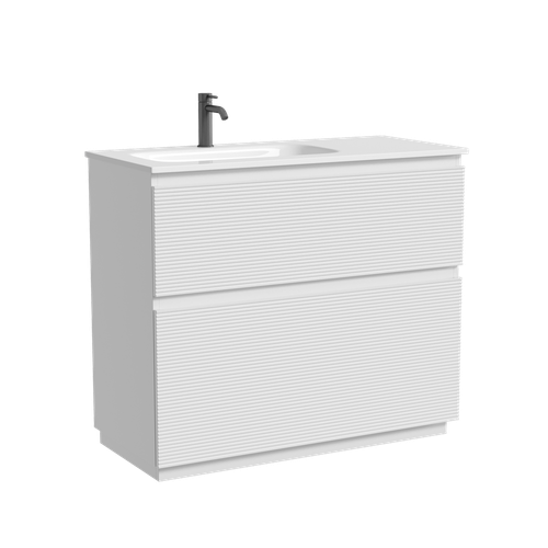 Тумба напольная Sancos Folk Floor левая 995х445х850, c двумя ящиками оснащенными доводчиками, Bianco, арт.FL100FLW