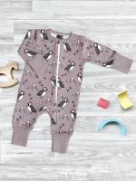 Утеплённый комбинезон с открытой ножкой Mjölk Sleep and Play Птички