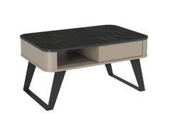 Фиделия стол журнальный 76.10 серый камень / мрамор черный