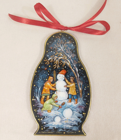 Сувенир "Матрешка" с росписью Палех в подарочной коробке